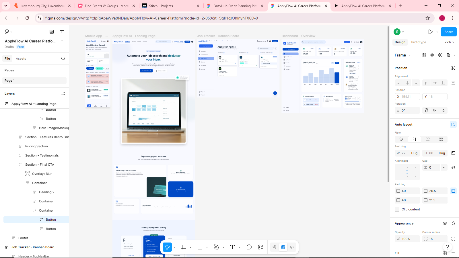 UI/UX Design Project — mobile app interface